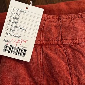 Wide leg linen pants